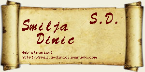Smilja Dinić vizit kartica